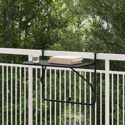 OMAXI 278814 Závěsný balkonový stůl Černá 60 x 39 x 65 cm Ocel – Zbozi.Blesk.cz