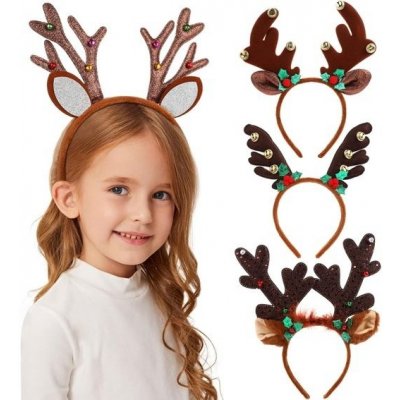 Vánoční čelenka Lurrose ze sobího paroží, čelenka ze sobího paroží, vánoční čelenka pro ženy, – Zboží Dáma