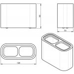Gedy NINFEA sklenka na postavení bílá/bambus 139802 – Sleviste.cz