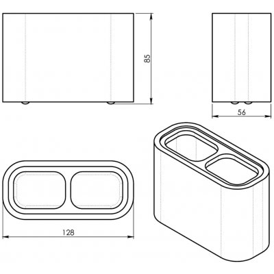 Gedy NINFEA sklenka na postavení bílá/bambus 139802 – Sleviste.cz