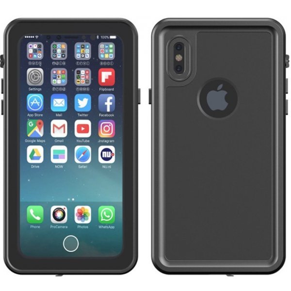 Pouzdro a kryt na mobilní telefon Pouzdro Redpepper Apple iPhone X - voděodolné - plastové - černé