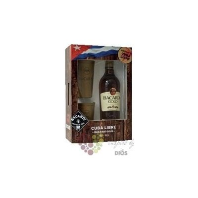 Bacardi „ Gold Oro ” 2cups pack flavored Cuban rum 37.5% vol. 0.70 l
