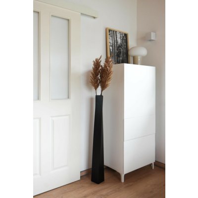 Vysoká váza HYDRON, sklolaminát, výška 100 cm, černá – Hledejceny.cz