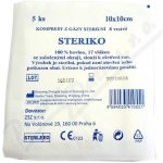 Steriko Gáza kompr. ster. 10 x 10cm/5 ks 8 vrstev – Sleviste.cz