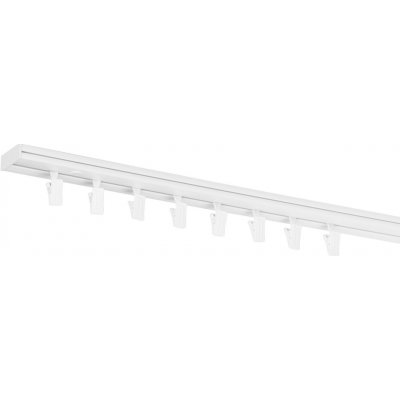 Dekodum Stropní kolejnice z PVC jednořadá bílá 120 cm na žabky – Zboží Mobilmania