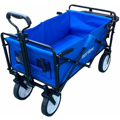 Skládací plážový vozík BestBerg BBBW-10BE / nosnost 70 kg / modrá – Sleviste.cz