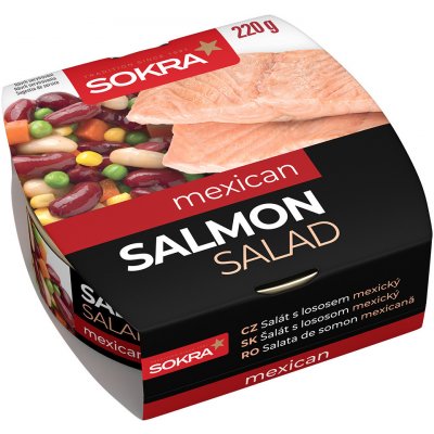Sokra Mexický salát s lososem 220 g – Zboží Dáma