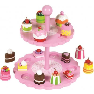 Tidlo patrový talíř s dortíčky růžový – Zboží Mobilmania