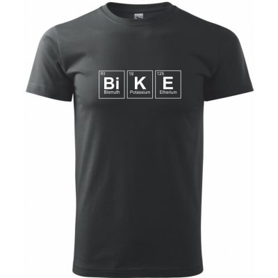 BiKE periodická tabulka Klasické pánské triko černá – Zboží Mobilmania