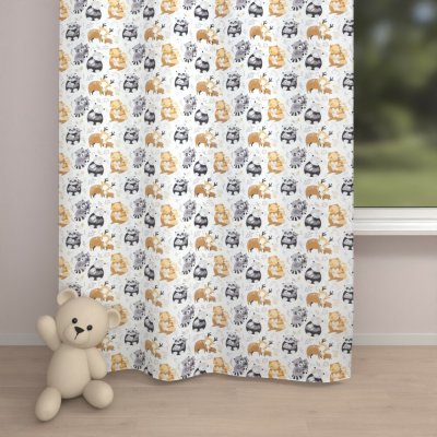 Biante Dětský bavlněný závěs Sandra SA-223 Zvířátka s mláďátky 150x140 cm – Hledejceny.cz