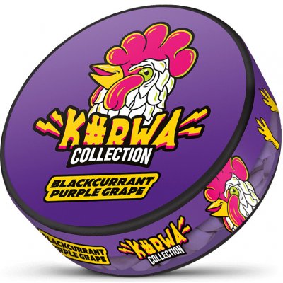 Kurwa Collection nikotinové sáčky blackcurrant purple grape 18 mg 20 sáčků – Zboží Dáma