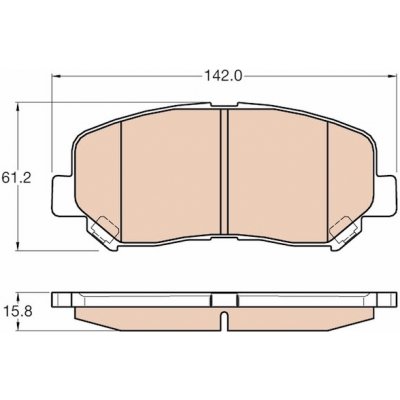 Sada brzdových destiček, kotoučová brzda TRW GDB3562 | Zboží Auto