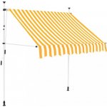 Dekorhome Ručně zatahovací markýza 200x120 cm Krémová – HobbyKompas.cz