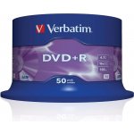 Verbatim DVD+R 4,7GB 16x, Advanced AZO+ printable, cakebox, 50ks (43512) – Zboží Mobilmania