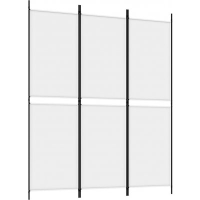 vidaXL 3-dílný paraván bílý 150 x 180 cm látka – Sleviste.cz