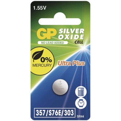 Silver-Oxide Battery SR44, 1.55 V DC, 170 mAh, 1-Pack, Watch