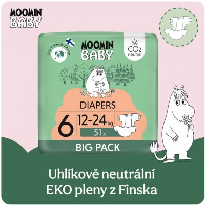 Moomin Baby 6 Maxi 12-24 kg 51 ks – Zboží Dáma