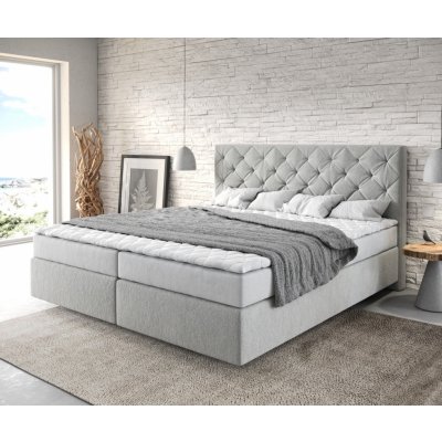 Delife Dream-Great mikrovlákno stříbrně šedá s matrací a topperem – Zboží Mobilmania