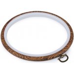 Vyšívací kruh / rámeček k zavěšení Ø16 cm Varianta: hnědá 1 ks – Zboží Dáma