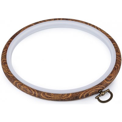 Vyšívací kruh / rámeček k zavěšení Ø16 cm Varianta: hnědá 1 ks – Zboží Dáma