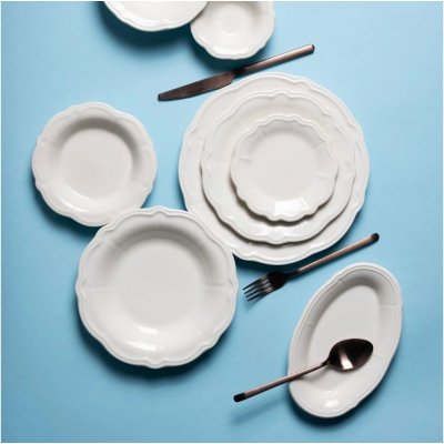 Asir Jídelní sada bílá porcelán 667PRS1105 24 ks – Hledejceny.cz