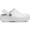 Dětské žabky a pantofle Crocs Baya Lined Clog Kid's 207500 White Light Grey