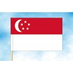 LIBEA, s.r.o. Vlajka Singapuru Rozměr: 20×30 cm, Uchycení: Návlek na žerď – Hledejceny.cz