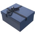 Krabice papír dárková 21x18,5x10 cm dekor modrá – Zboží Mobilmania