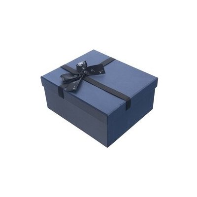 Krabice papír dárková 21x18,5x10 cm dekor modrá – Zboží Mobilmania