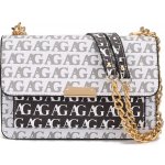 L&S bílá černá bílá taška přes taška přes rameno Anna Grace designová s klopou Cross Body LS-AG00772P white/black/white – Hledejceny.cz