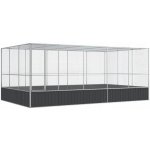 vidaXL Voliéra s nástavbou stříbrná 518 x 307 x 212 cm ocel – Hledejceny.cz