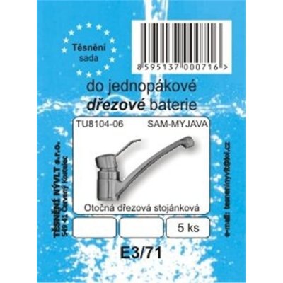 Sada těsnění dřezové stojánkové baterie Sam Myjava TU8105V, 5 ks – Sleviste.cz