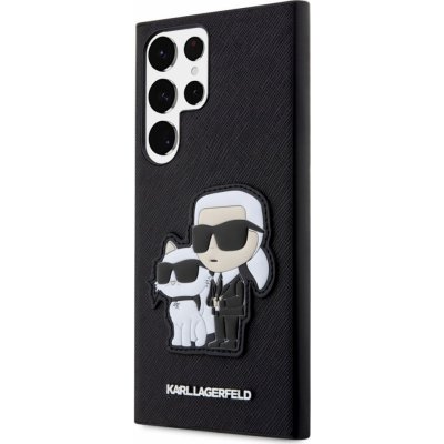 Pouzdro Karl Lagerfeld Saffiano Karl and Choupette NFT na Samsung Galaxy S23 Ultra černé