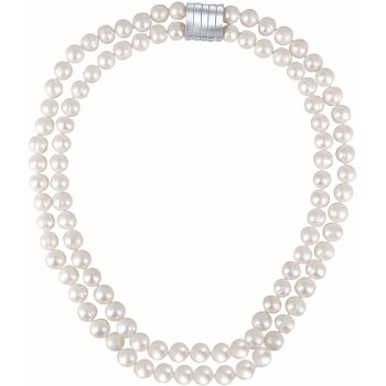JwL Luxury Pearls Dvojitý/dvouřadý náhrdelník z pravých bílých perel JL0656