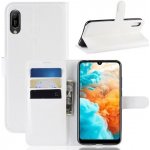 Pouzdro Litchi PU kožené peněženkové Huawei Y6 2019 - bílé – Hledejceny.cz
