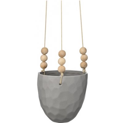 Závěsný kameninový květináč Grey stone Bloomingville – Zboží Dáma