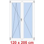 Soft Dvoukřídlé balkonové dveře otevíravé a sklopné Černá krupička/Černá krupička 120 x 205 cm – Hledejceny.cz
