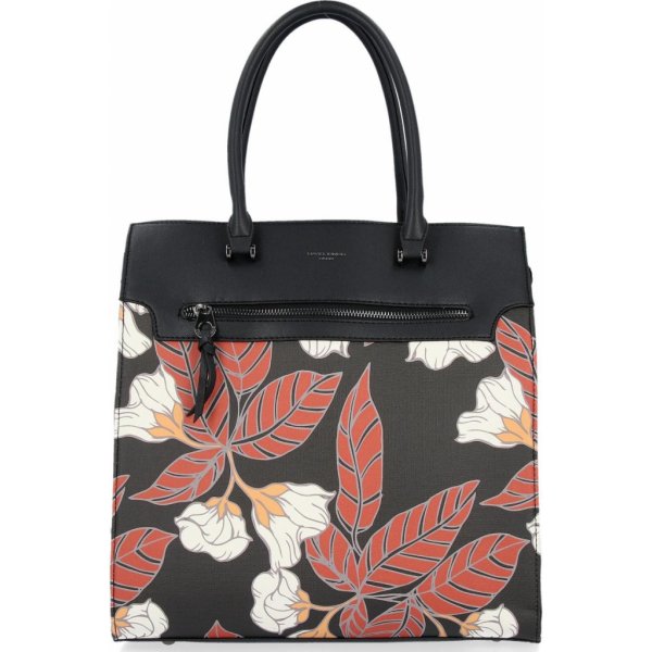 David Jones módní dámská kabelka elegantní kufřík květiny vzor černá od 1  192 Kč - Heureka.cz
