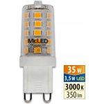 McLED LED G9, 3,5W, 3000K, 350lm – Zboží Mobilmania