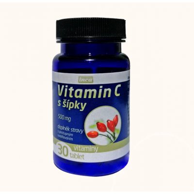 Inca Collagen mořský kolagen + Vitamin C s šípky 500 mg 30 tablet – Zboží Mobilmania