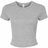 Dámská Trička Bella Dámský crop top BL1010 Athletic Heather