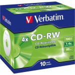 Verbatim CD-RW 700MB 8-12x, jewel, 10ks (43148) – Hledejceny.cz