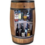 Creative Cooper Stojan na víno, dřevěný stojan na víno, dřevěný sud, výška 80 cm wenge – Sleviste.cz