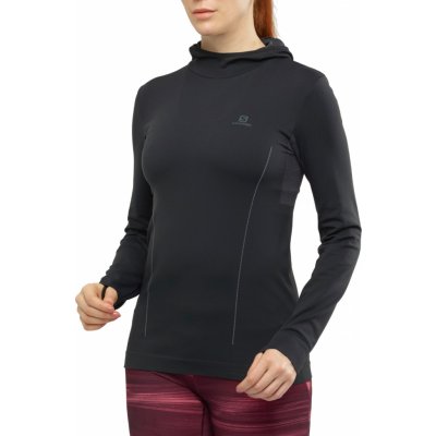 Salomon Comet Seamless hoodie W LC1434700 černá – Zboží Mobilmania