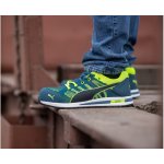 PUMA Elevate Knit Green Low S1P bezpečnostní obuv zelená, žlutá – Zboží Dáma