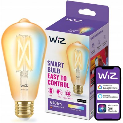 WiZ LED žárovka E27 6,7W 640lm 2000-5000K – Hledejceny.cz