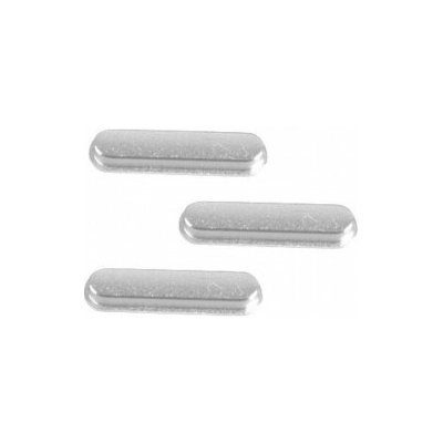 3 ks tlačítek v sadě (hlasitost / ztišení / zapínání) stříbrná pro Apple iPad Air 2 8596115517165