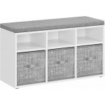 Songmics Vasagle Lopy 87 cm bílý/šedý – Hledejceny.cz