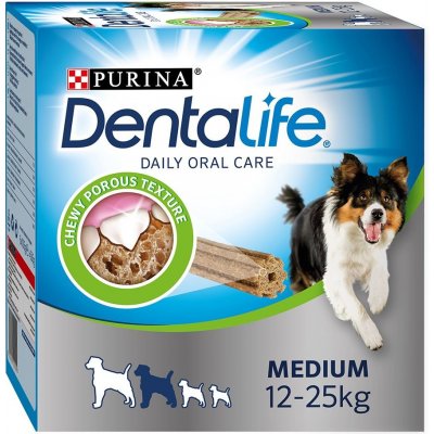 Purina Dentalife pamlsky pro každodenní péči o zuby pro středně velké psy 12 25 kg 84 tyčinek 28 x 69 g – Zboží Mobilmania