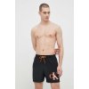 Koupací šortky, boardshorts Calvin Klein swimwear plavecké šortky Medium Drawstring Graphic KM0KM00800 černé